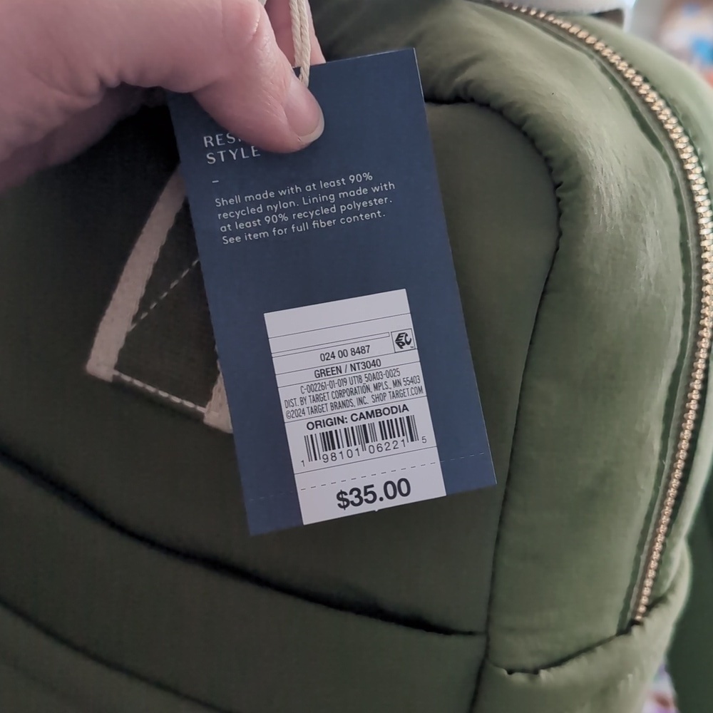 Universal Thread Square Backpack - Green - Picture 3 of 4